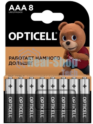 Элемент питания алкалиновый AAA/LR03 (блист. 8шт) Basic Opticell 5051009