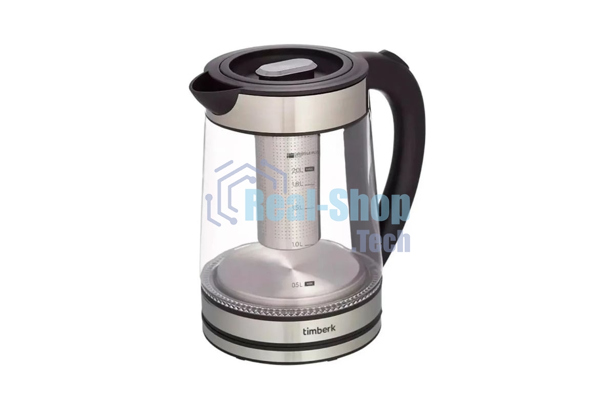 Чайник электрический Timberk T-EK27G01 1800Вт 2л стальной/черный