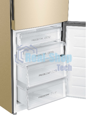 Холодильник Haier C4F640CGGU1 золотистый двухкамерный 285/115л морозилка снизу, No Frost