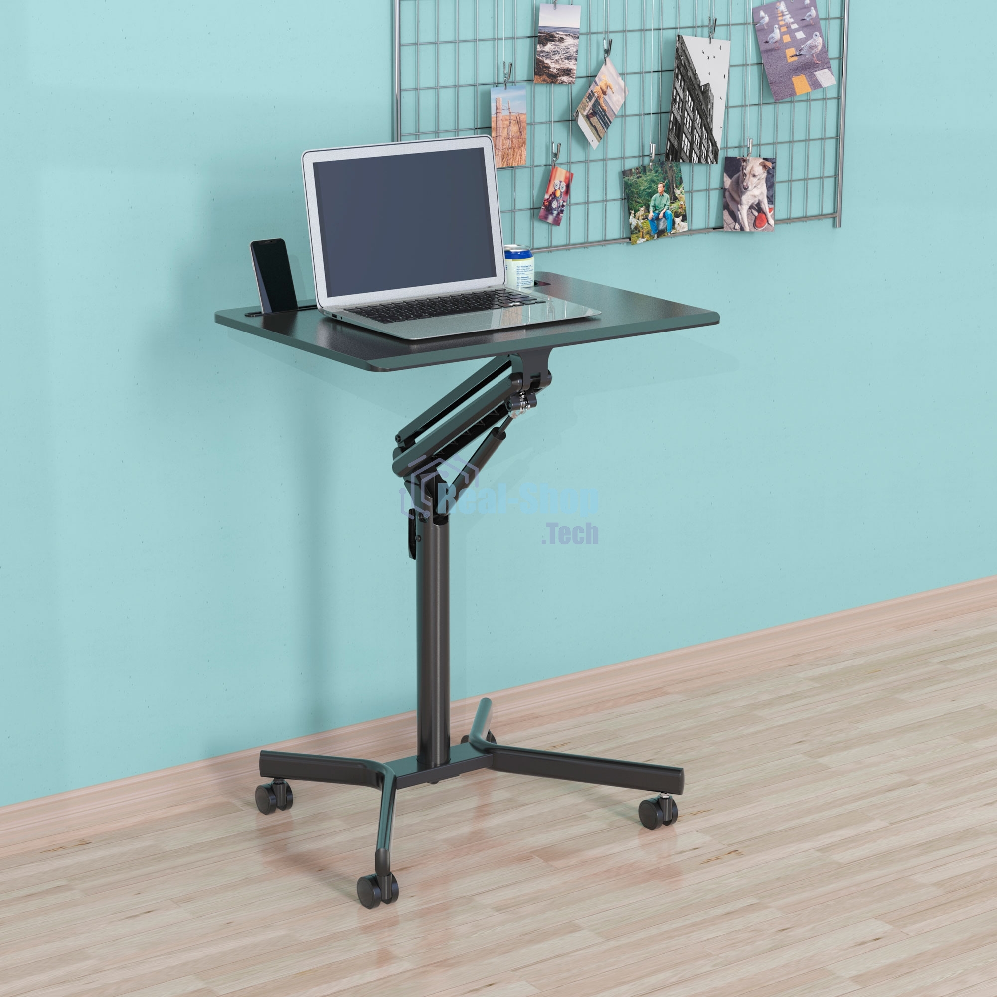 Стол для ноутбука Cactus VM-FDS101B столешница МДФ черный 70x52x105 см (CS-FDS101BBK)