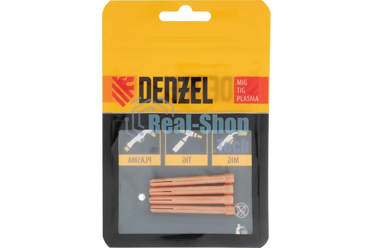 Набор цанг для электрода Denzel 1,6мм, 2,0мм, 2,4мм, 3,2 мм