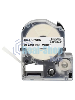 Картридж ленточный Cactus CS-LK3WBN черный шрифт, белый фон (9 мм, 9 м) для Epson LW300/LW400/LW700/LW600P/LW1000P/K400/Z700/Z900