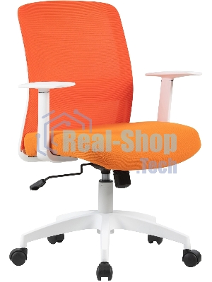 Кресло компьютерное Cactus CS-WMC333-OR оранжевый, сиденье оранжевый, сетка/ткань, низк. спин. крестов. пластик, пластик белый