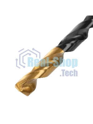 Сверло по металлу Denzel 7 мм, HSS-Tin, Golden Tip, 10 шт.