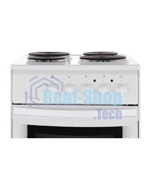 Плита электрическая Flama AE 1401 W белый, конфорок 4 шт, духовка 50 л, 50 см x 85 см x 60 см