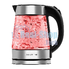 Чайник электрический Galaxy Line GL 0561, стекло, 2200 Вт, 1.7 л, многоцветная LED-подсветка, съемный фильтр, корпус из термостойкого стекла