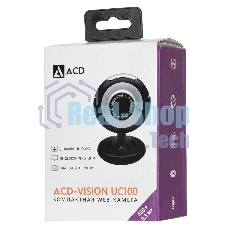 Веб-камера ACD-Vision UC100 CMOS 0.3МПикс, 640x480p, 30к/с, микрофон встр., USB 2.0, универс. крепление, черный корп. RTL