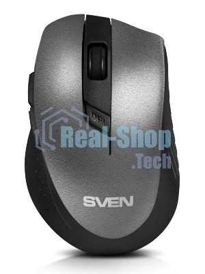 Мышь беспроводная SVEN RX-425W серый, 1600 dpi, радиоканал, USB, кнопки - 6