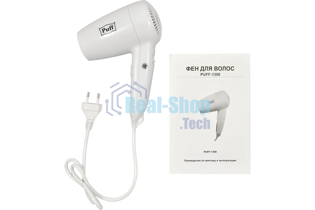Фен Puff 1300 1300Вт белый