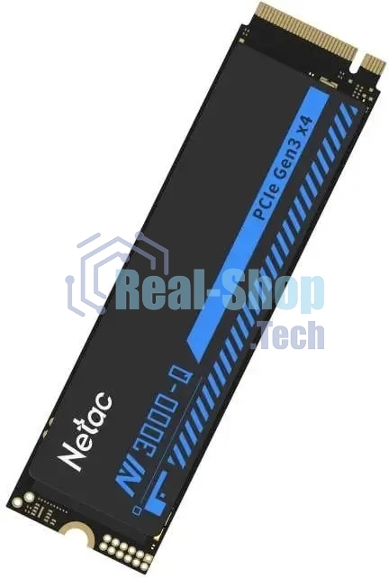 Накопитель SSD Netac NV3000 512Gb M.2 2280, PCI-E 3.0 x4, 3D NAND, 3000/1200MBs, NVMe, heatsink