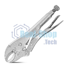 Зажимные клещи с изогнутыми губками Deli DL0381 200мм, рабочий ход 55мм, регулировочный винт