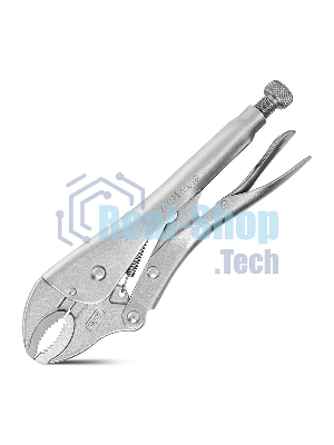 Зажимные клещи с изогнутыми губками Deli DL0381 200мм, рабочий ход 55мм, регулировочный винт