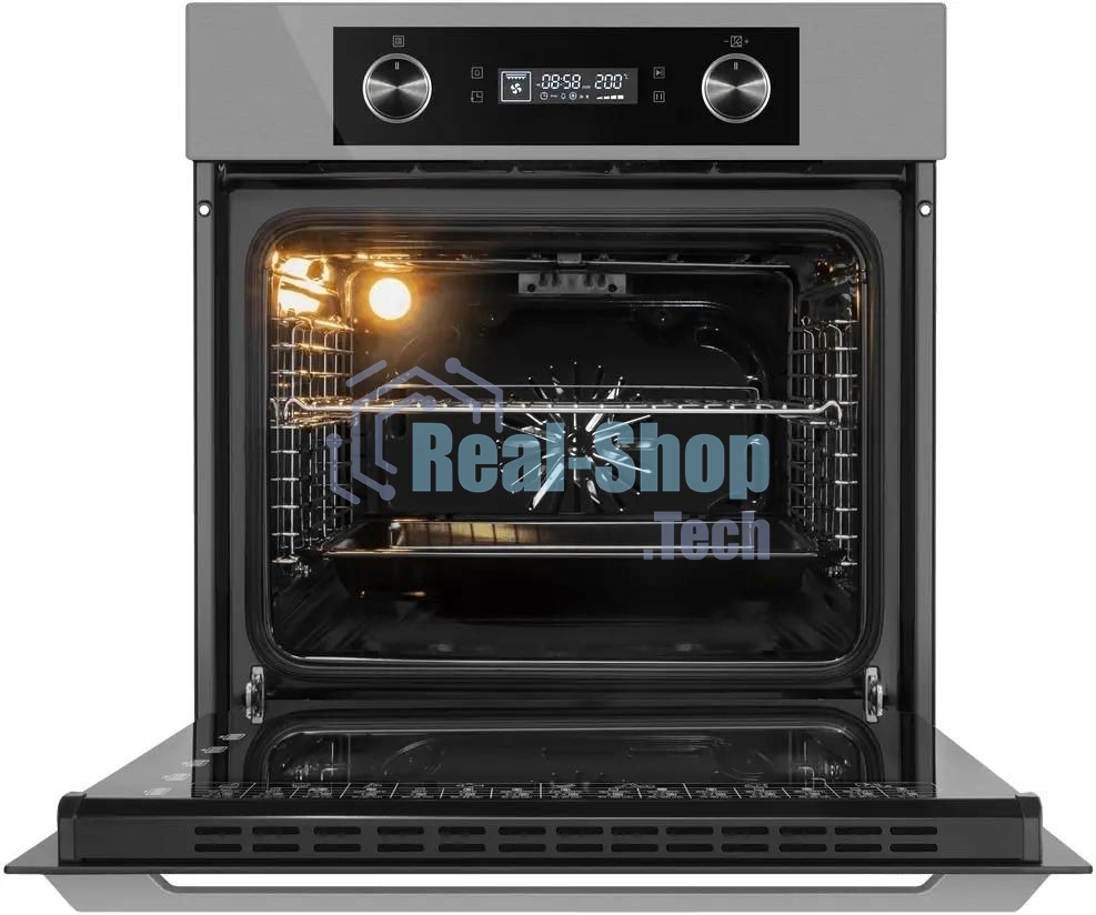 Шкаф духовой электрический Maunfeld AEOH60102S, 60л, дверца с 3 стеклами, нержавеющая сталь