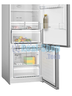 Холодильник Bosch KGN55VL21U нержавеющая сталь двухкамерный 375/105л морозилка снизу, No Frost