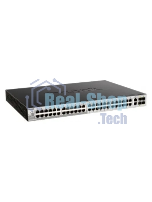 Коммутатор управляемый L3 стекируемый D-Link DGS-3130-54TS/B1A PROJ с 48 портами 10/100/1000Base-T, 2 портами 10Gbase-T и 4 портами 10Gbase-X SFP+