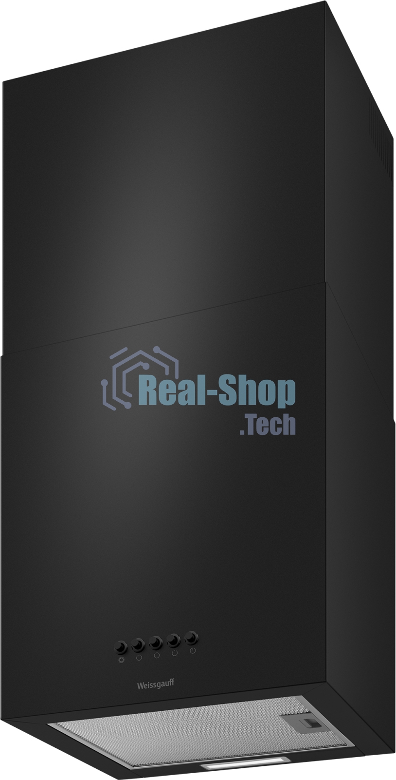 Вытяжка пристенная цилиндрическая Weissgauff Box 40 PB черный, 40 см, 900 куб. м/ч, 58 дБ