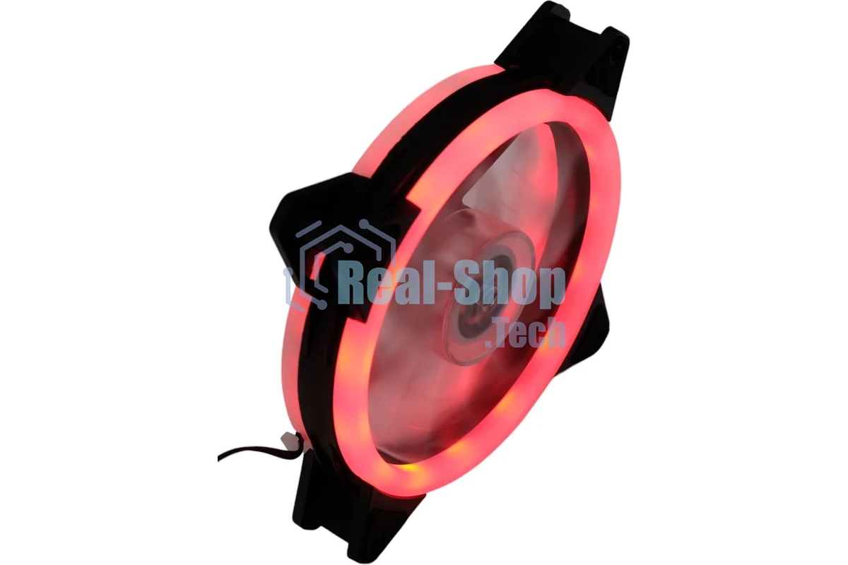 Вентилятор для корпуса Gembird D12025S12L-R черный, 120 мм, 1200 об/мин, 20.5 дБ, 3 pin