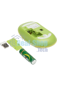 Мышь беспроводная Acer OMR205 зеленый/желтый, 1200 dpi, радиоканал, USB, кнопки - 3