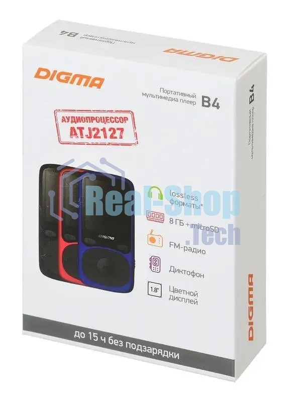 Плеер Hi-Fi Flash Digma B4 8Gb черный/1.8