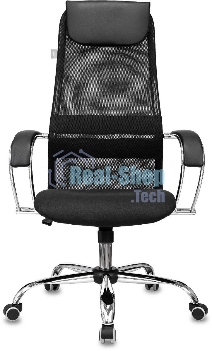 Кресло руководителя Бюрократ CH-607SL TW-01 Neo Black черный, сетка/ткань с подголов. на колес. металл хром