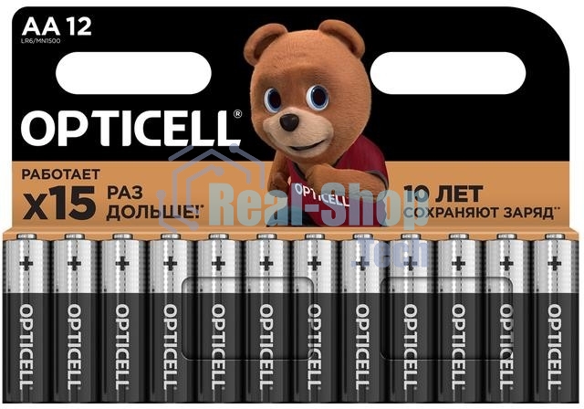 Элемент питания алкалиновый AA/LR6 (блист. 12шт) Basic Opticell 5051010