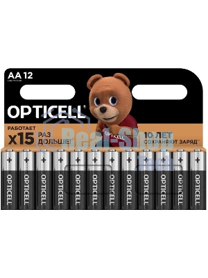 Элемент питания алкалиновый AA/LR6 (блист. 12шт) Basic Opticell 5051010