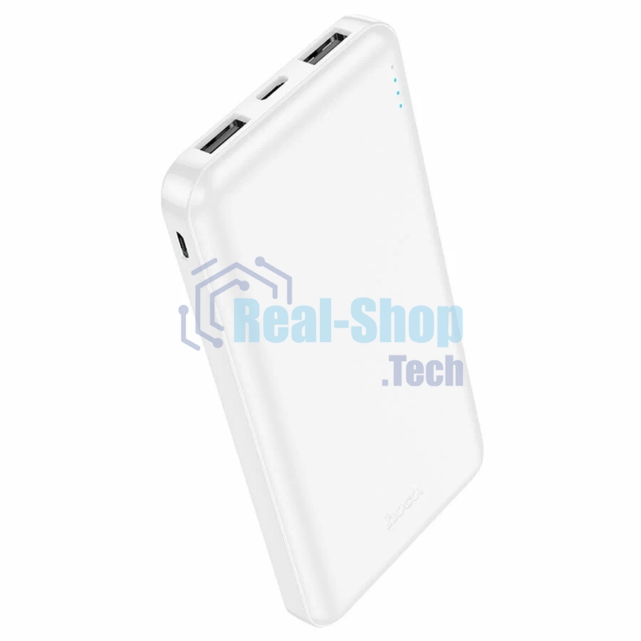 Портативный аккумулятор Hoco J100 High-ranking 10000mAh 2.1A 2xUSB-A белый (J100 HIGH-RANKING WHITE)