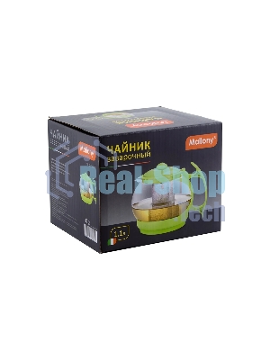 Чайник заварочный Mallony Decotto-1100 с пластик ручкой, фильтр из нерж ст, 1,1 л