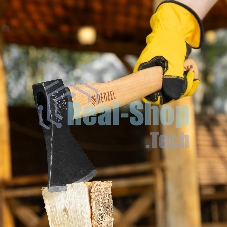 Топор Denzel 600 г, кованый, буковое топорище