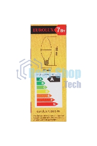Лампа светодиодная EUROLUX LL-E-C37-7W-230-4K-E14 свеча