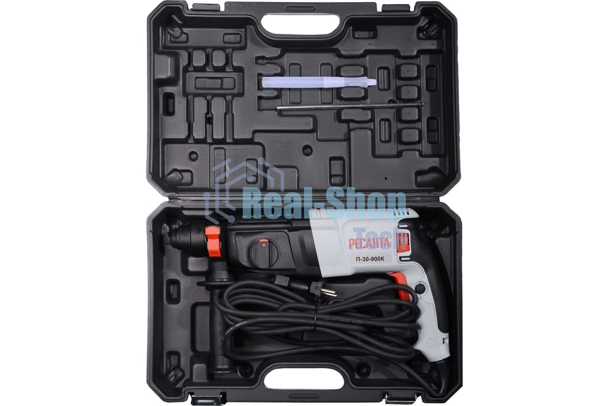 Перфоратор Ресанта П-30-900К патрон:SDS-plus уд.:4.3Дж 900Вт (кейс в комплекте)