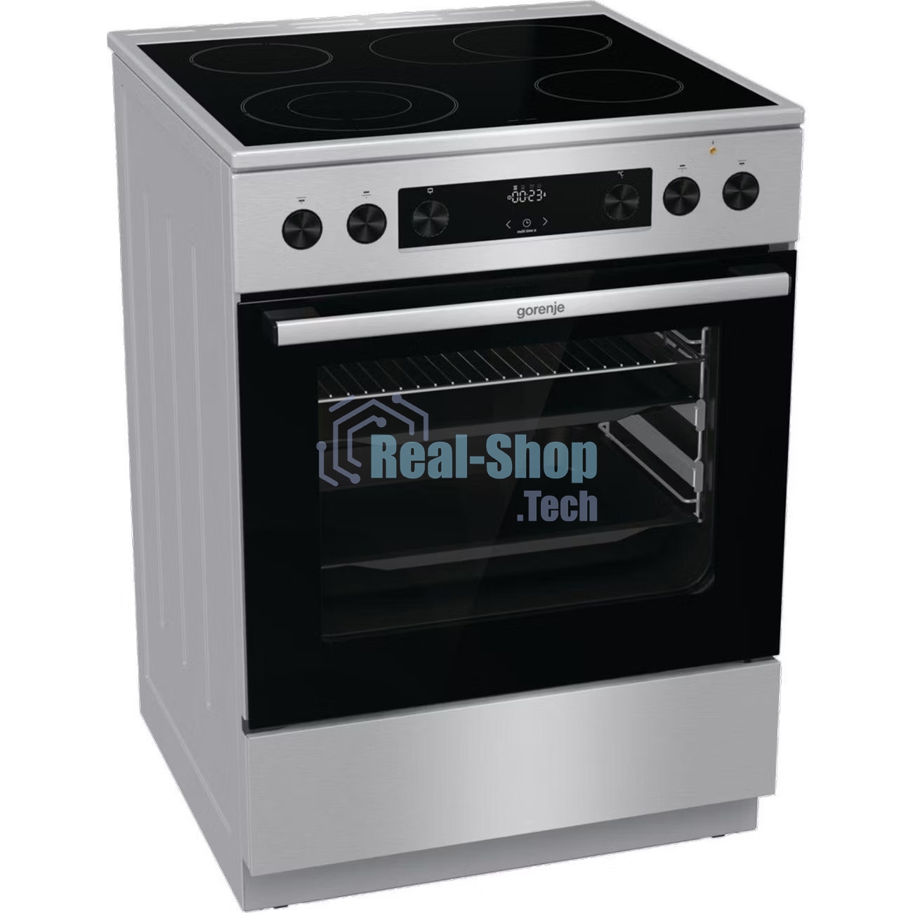 Плита электрическая Gorenje GECS6C70XPA нержавеющая сталь, конфорок 4 шт, духовка 71 л, 60 см x 85 см x 60 см