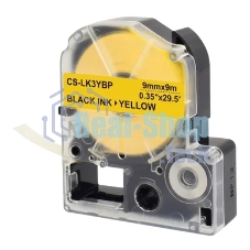 Картридж ленточный Cactus CS-LK3YBP черный шрифт, желтый фон (9 мм, 9 м) для Epson LW300/LW400/LW700/LW600P/LW1000P/K400/Z700/Z900