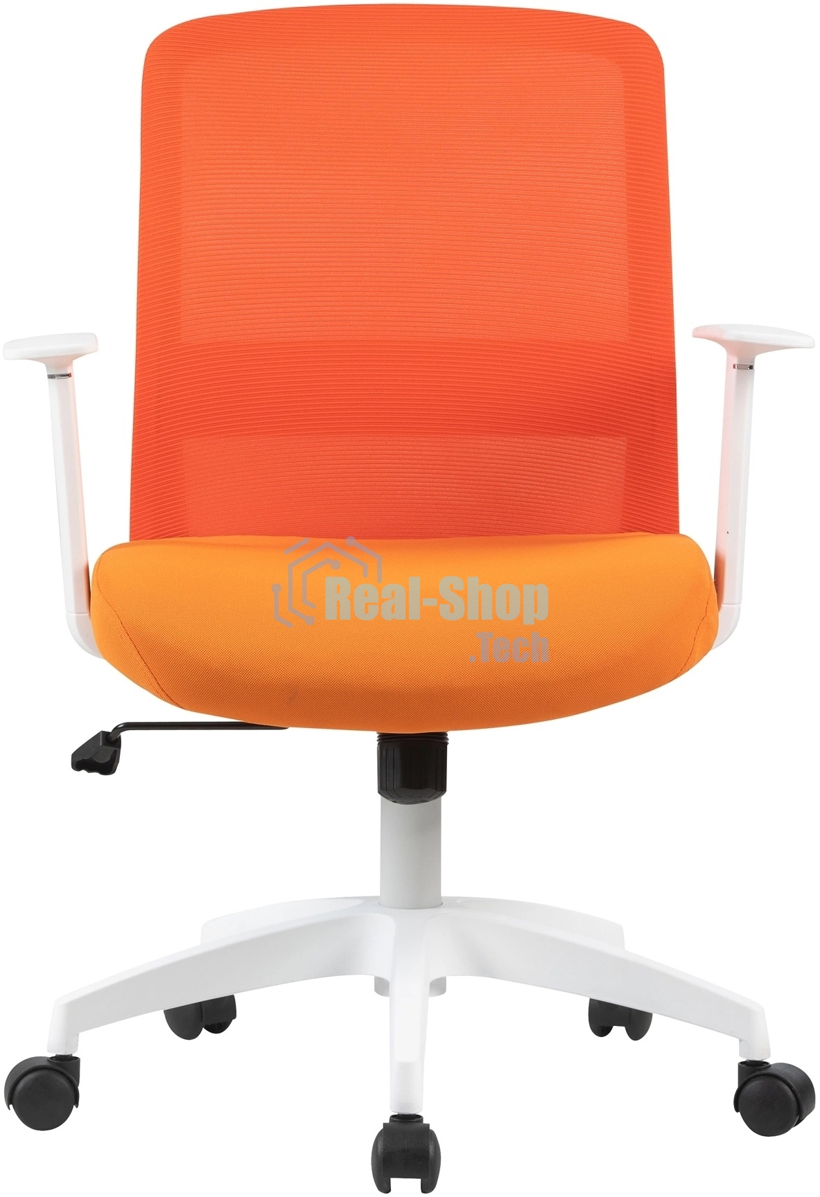 Кресло компьютерное Cactus CS-WMC333-OR оранжевый, сиденье оранжевый, сетка/ткань, низк. спин. крестов. пластик, пластик белый