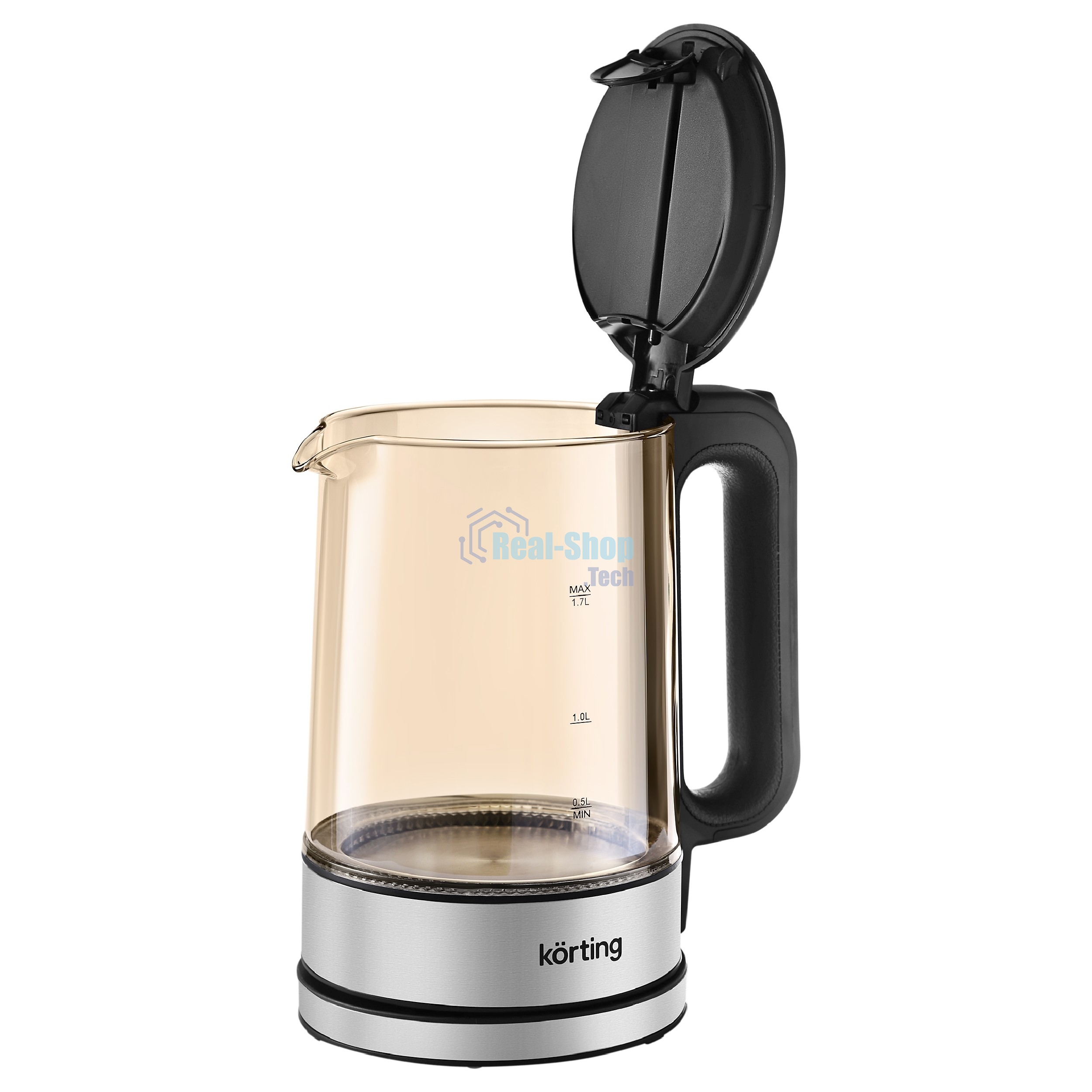 Чайник электрический Korting KWK 0903 G объем 1.7 л, материал: стекло, механическое управление, фильтр от накипи, 5 температурных режимов, автоотключение, поддержание температуры