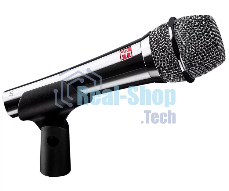 Микрофон динамический sE Electronics V7 CHROME 40 Гц - 19 кГц, суперкардиоида, в комплекте: микрофонный зажим, адаптер с резьбой, чёрная ветрозащита, транспортировочный чехол на молнии. Цвет хром.