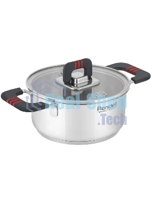 Кастрюля Rondell Stripes RDS-1636, 1.2л, 16см, с крышкой, стальной