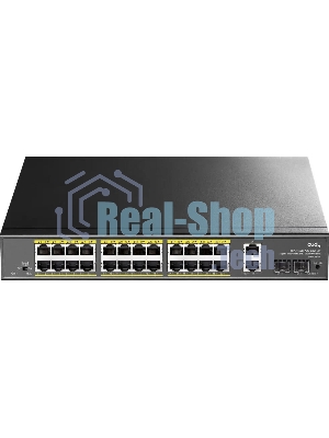 Коммутатор Cudy GS1026PS2, 24×1 Гбит/с, 2×1 Гбит/с Combo (RJ-45/SFP), 2×1 Гбит/с SFP