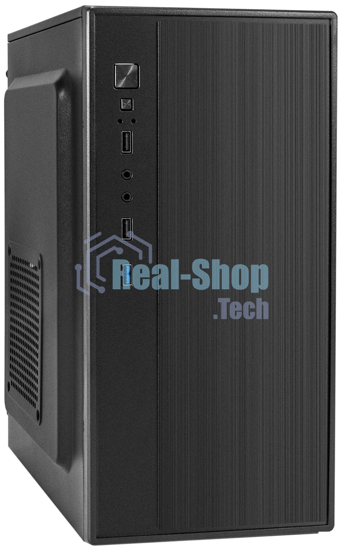 Компьютерный корпус Minitower ExeGate BAA-408U-UNS450 (mATX, БП UNS450 с вент. 12см, 2хUSB+1хUSB 3.0, HD Audio, черный)