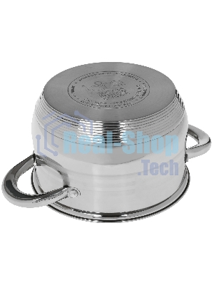 Кастрюля Lara LR02-581 SONATA 18x11,5 см, 2.9 л, 7-СТУПЕНЧАТОЕ ДНО, комбо-полировка, крышка, нержавеющая сталь