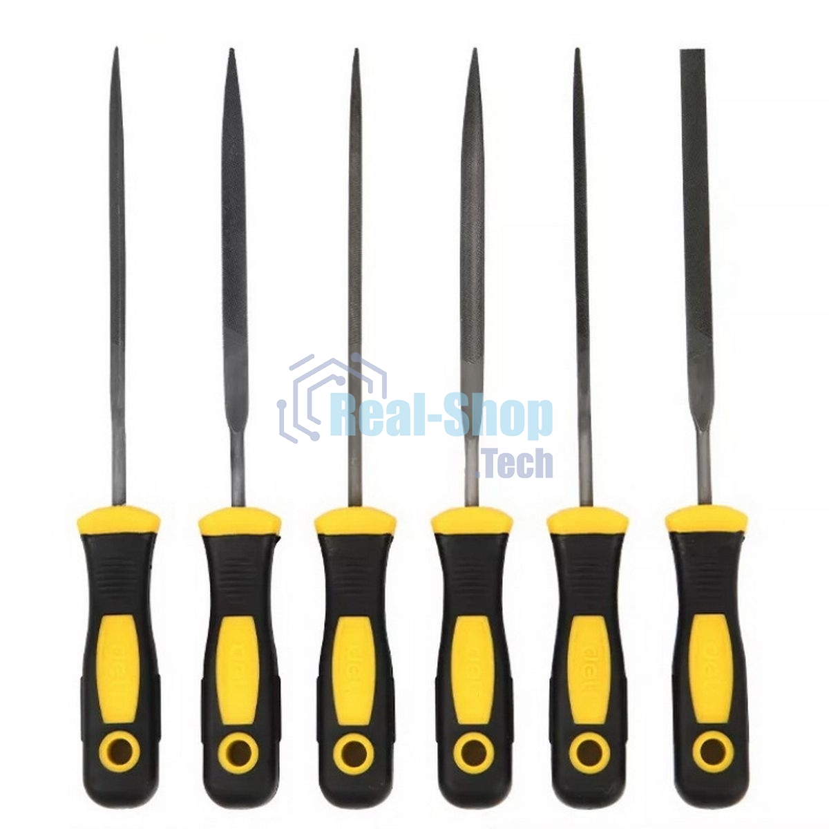 Набор надфилей Deli DL2141 6шт подшипниковая сталь, противоскользящая рукоятка