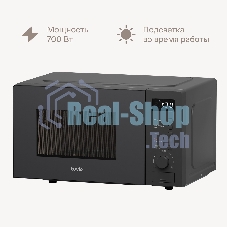 Микроволновая печь Tuvio MW03GB, 20 л с функцией разморозки, регулировкой мощности и автоменю серый