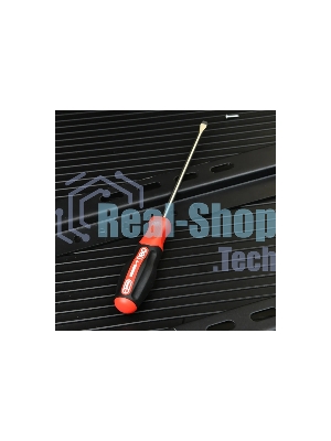 Отвертка шлицевая Deli DL3443 SL5x75мм сталь S2, матовый стержень, двухкомпонентная прорезиненная рукоять