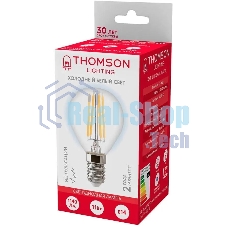 Лампа светодиодная филаментная Thomson TH-B2338 E14, шар, 11Вт, 6500К, белый холодный, 1 шт.