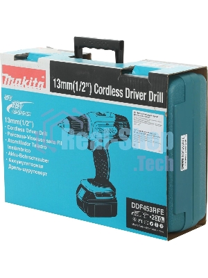 Дрель-шуруповерт Makita DDF453RFE, 18 В, 3 Ач, 42 Нм, щеточный