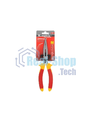 Длинногубцы Matrix изогнутые insulated 200 мм, двухкомпонентные рукоятки