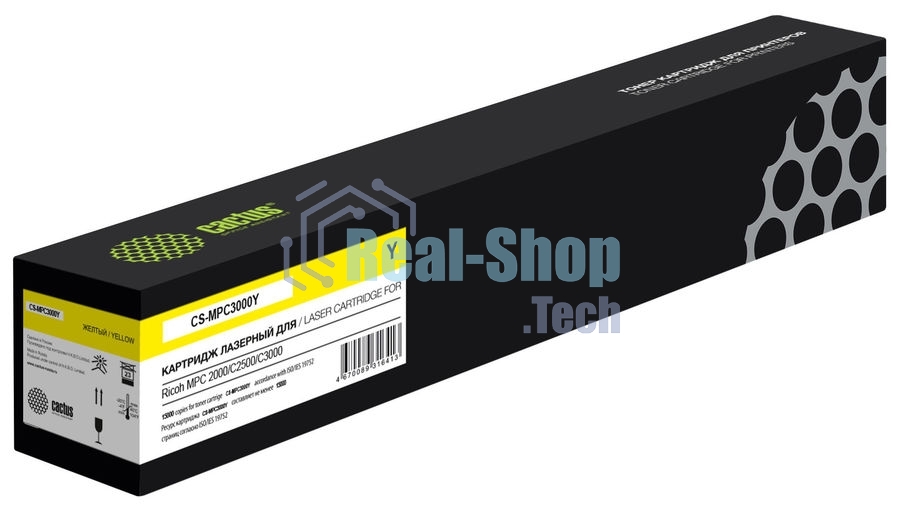 Картридж лазерный Cactus CS-MPC3000Y (842031) желтый (15000 стр.) для Ricoh MPC2000/C2500/C3000