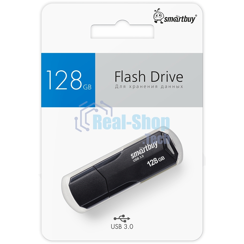 Флешка USB 3.1 Smartbuy 128Gb CLUE черный (SB128GbCLU-K3)