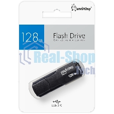 Флешка USB Smartbuy CLUE black (SB128GbCLU-K3), 128Gb, USB 3.1, R/W 40/25, черный