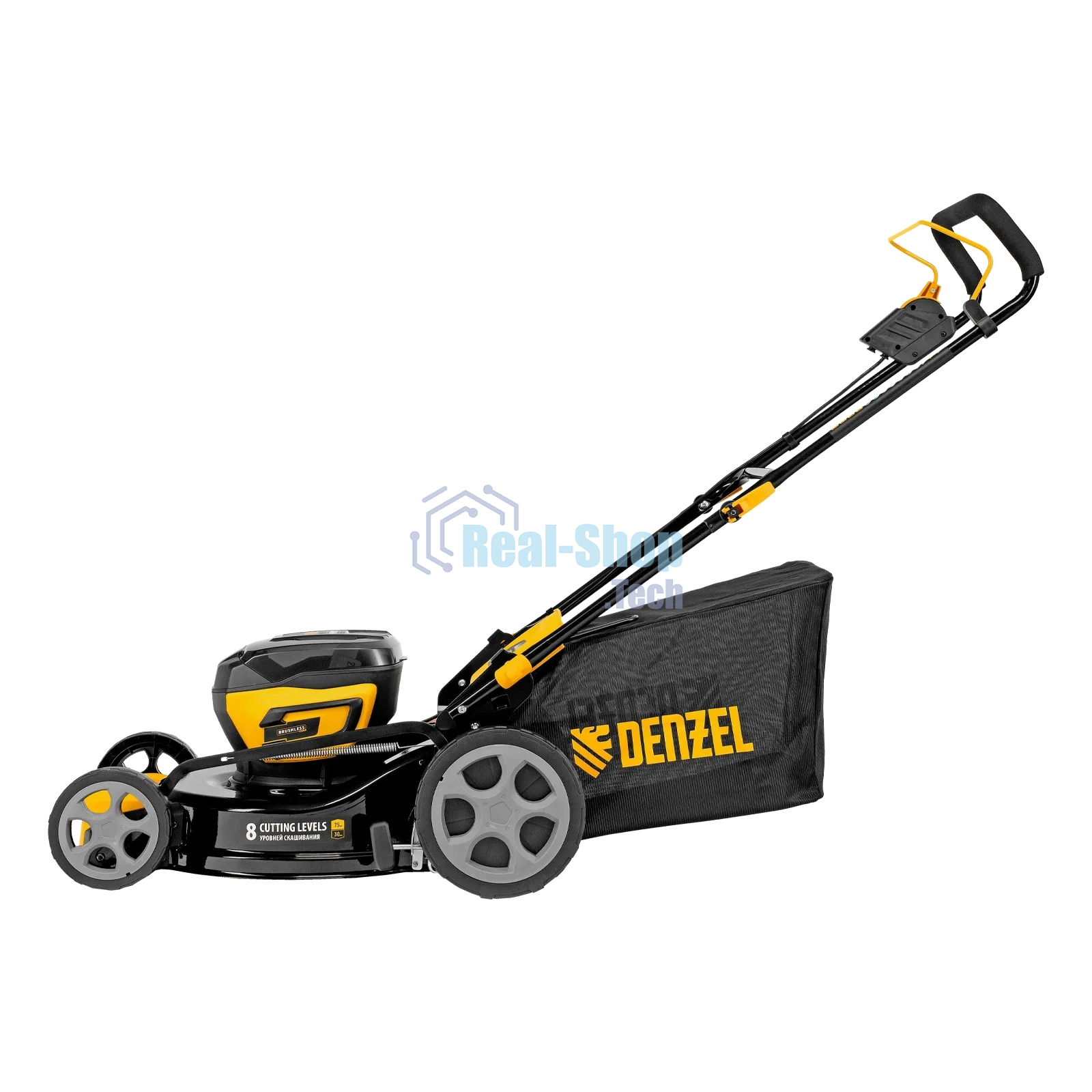 Газонокосилка аккумуляторная бесщет. Denzel DLM-460, 460 мм, травосб. 65 л., Li-Ion, 40 В